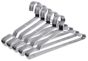 Fayleeko wire hangers 50-pack in stainless steel for durable closet organization