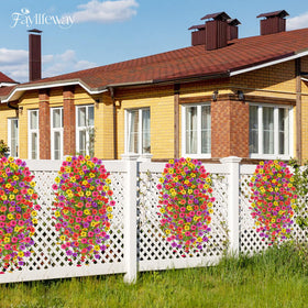 Faylifeway 101 blooms create dense cascading coverage for porches and railings.