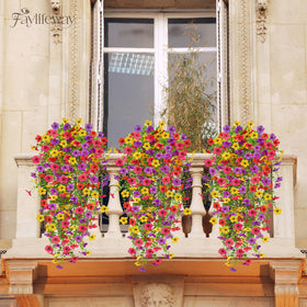 Faylifeway 29.5 inch length hanging flowers ideal for standard baskets.
