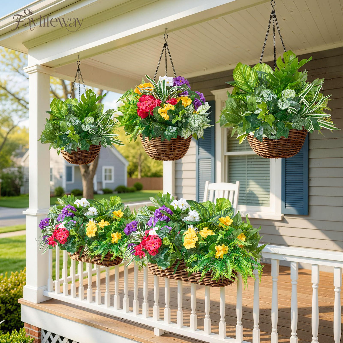 Faylifeway 30-piece set provides lush greenery for larger planters