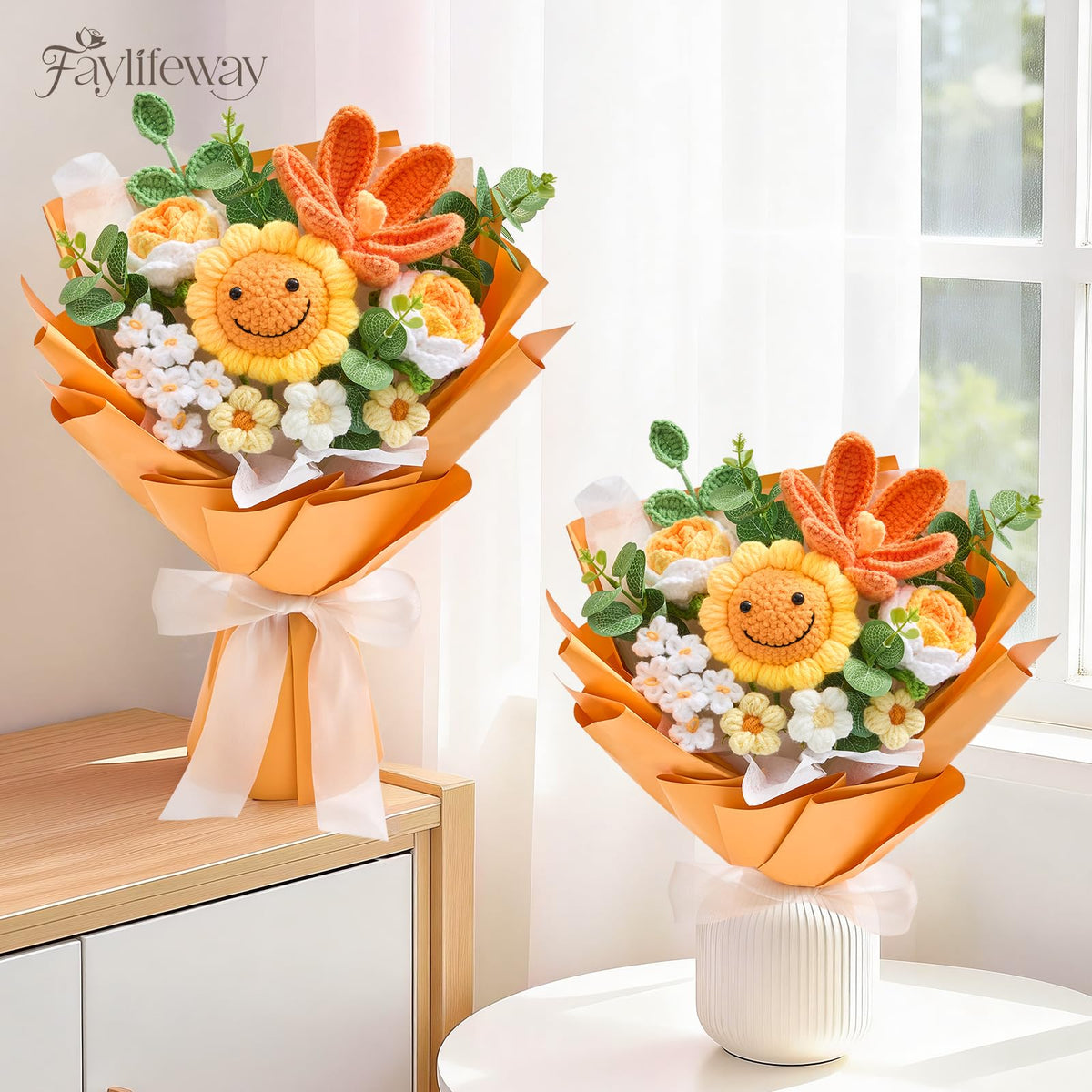 Faylifeway bouquet in its gift box, ready for giving
