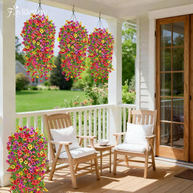 Faylifeway cascading design adds depth to hanging baskets and railings