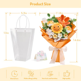 Faylifeway bouquet dimensions 14.6 inches tall by 11.8 inches wide