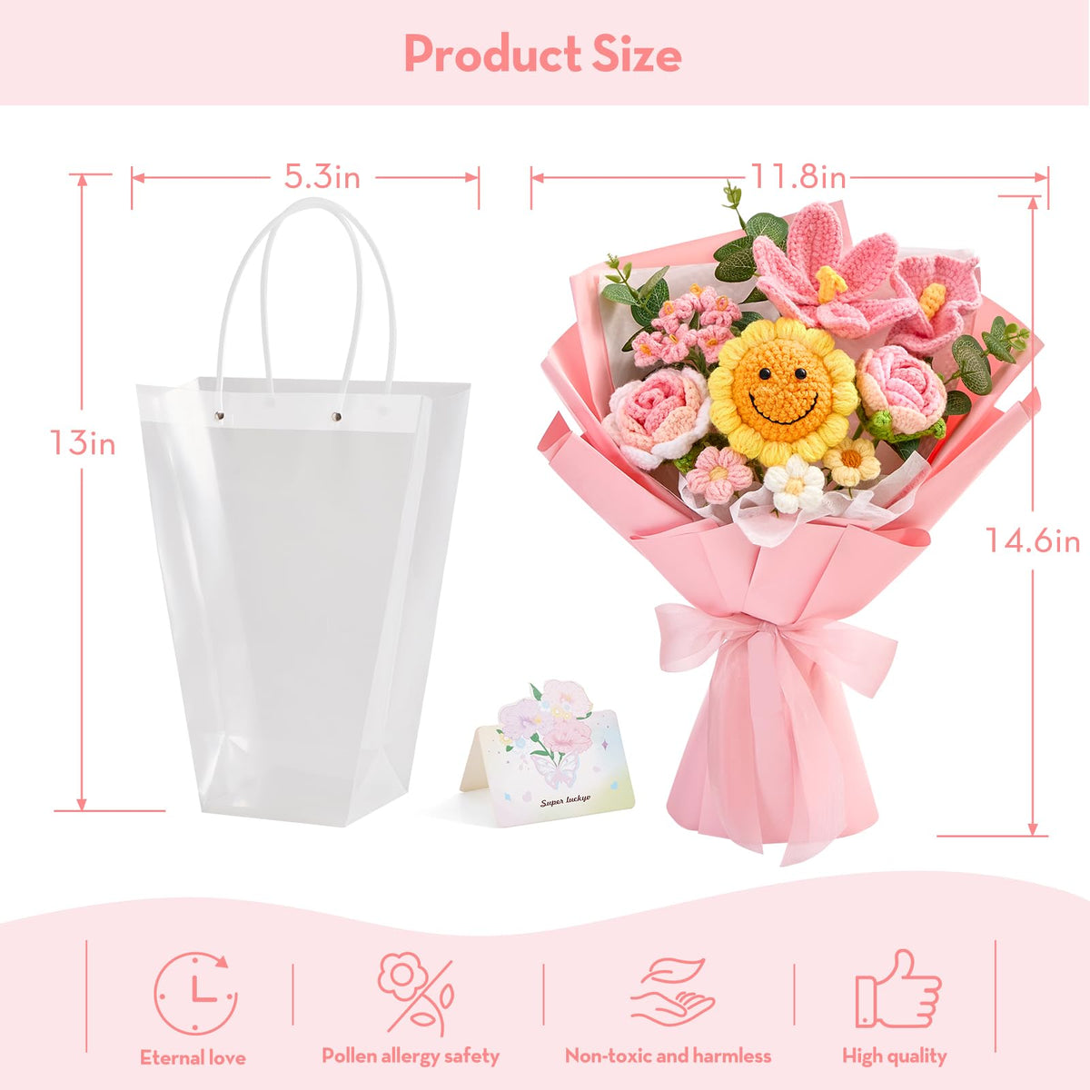 Durable soft cotton yarn used in Faylifeway crochet bouquet.
