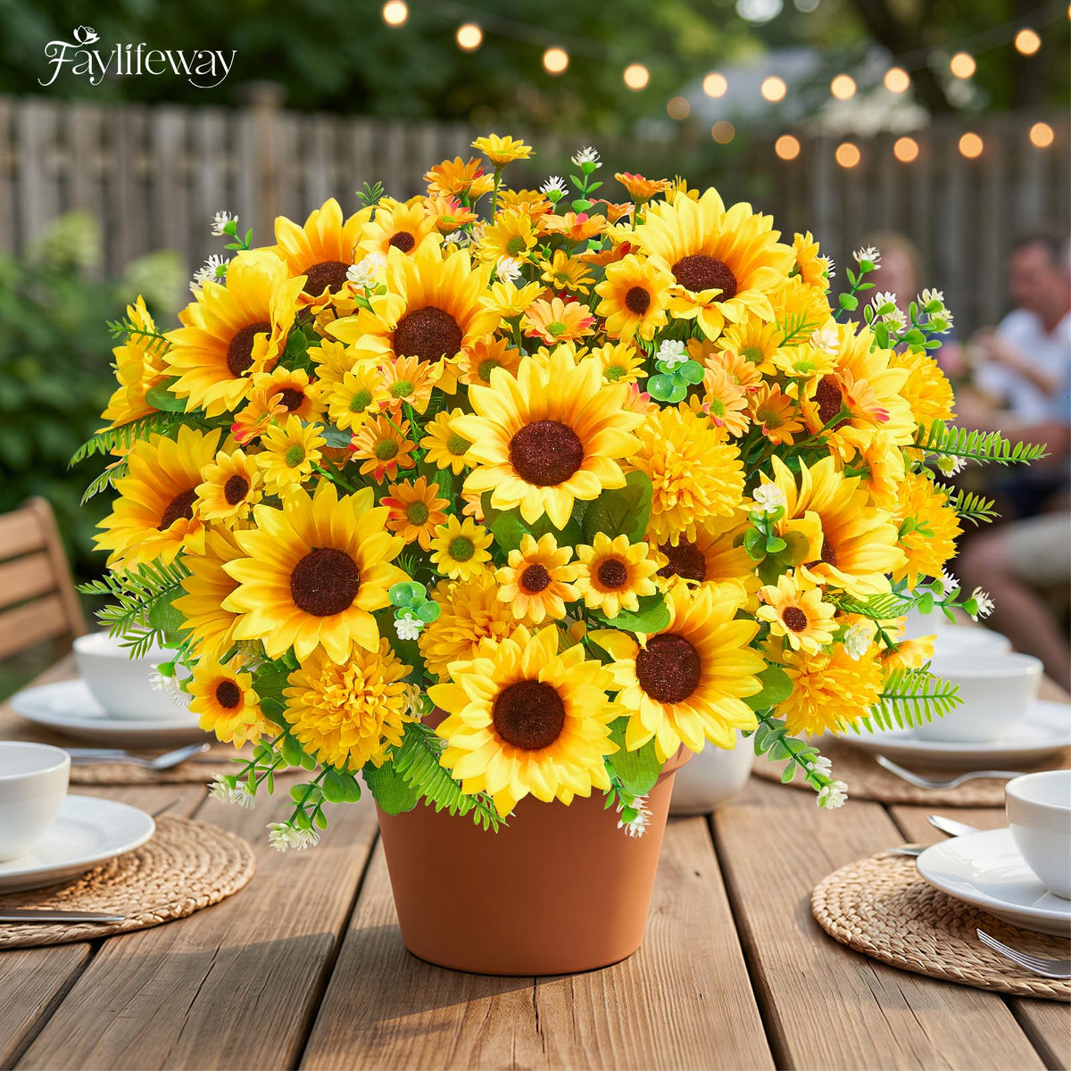 Faylifeway outdoor daisies bundle 3 enhances garden entryways with subtle texture.