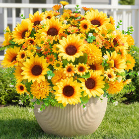 Faylifeway outdoor sunflowers bundle 1 with bright petals for vibrant year-round curb appeal.