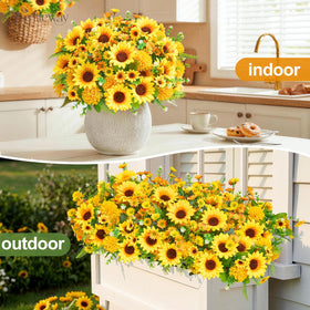 Faylifeway outdoor sunflowers bundle 3 shows sunlit fullness for porch focal points.