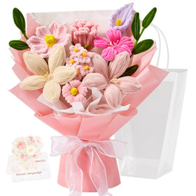 Faylifeway pipe cleaner bouquet with pink-chenille-stems for durable, display-ready decor.
