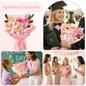 Faylifeway soft velvety chenille stems add premium texture to the bouquet.