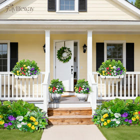 Faylifeway UV-resistant outdoor artificial plants stay vibrant under direct sun