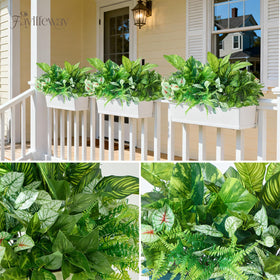 Faylifeway window box faux plants suit window displays with year-round greenery.