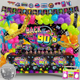 Fayoo 90s party banner happy birthday adds retro flair for photo-worthy celebrations.
