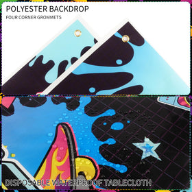 Fayoo back-to-the-90s backdrop sets immersive retro scenes for photos.