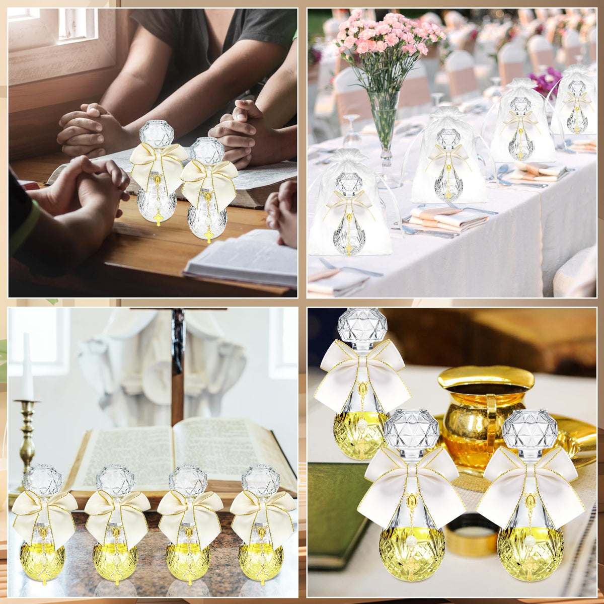 Fayoo Catholic baptism decor enhances ceremony keepsakes.
