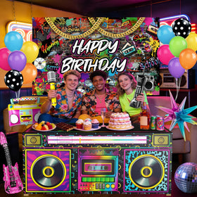 Fayoo guitar foil balloon accents retro music vibe for photos
