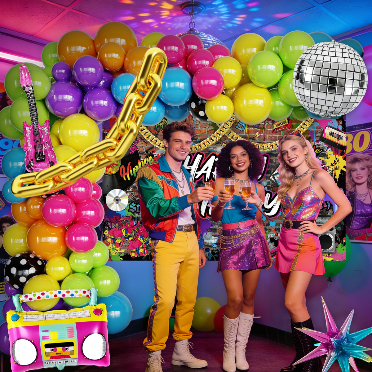 Fayoo microphone foil balloon enhances stage-ready party photo ops