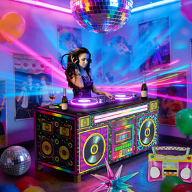Fayoo radio foil balloon highlights vintage tech aesthetics for displays