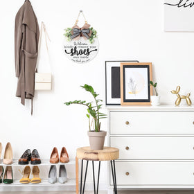 FBOUPYU no shoes sign helps guests respect home etiquette gracefully