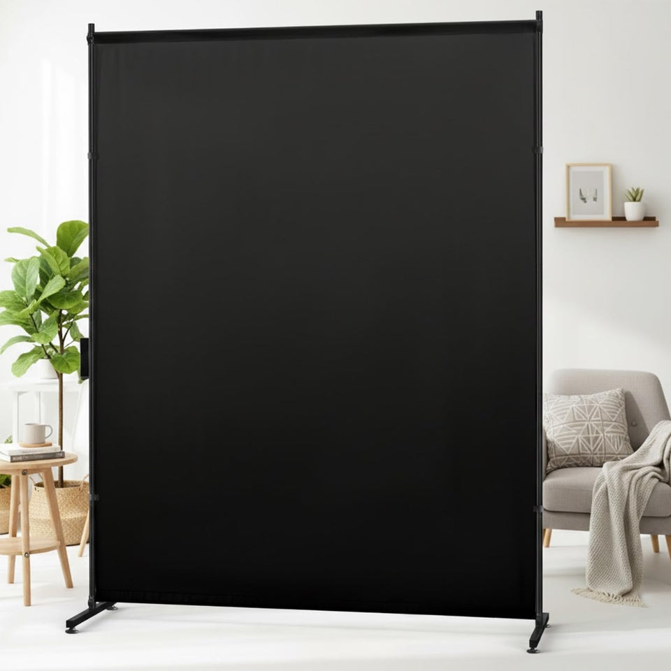 FCCRETA room divider 5x6ft privacy screen in living space for flexible separation.