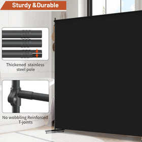 FCCRETA room divider with adjustable coverage for flexible layouts