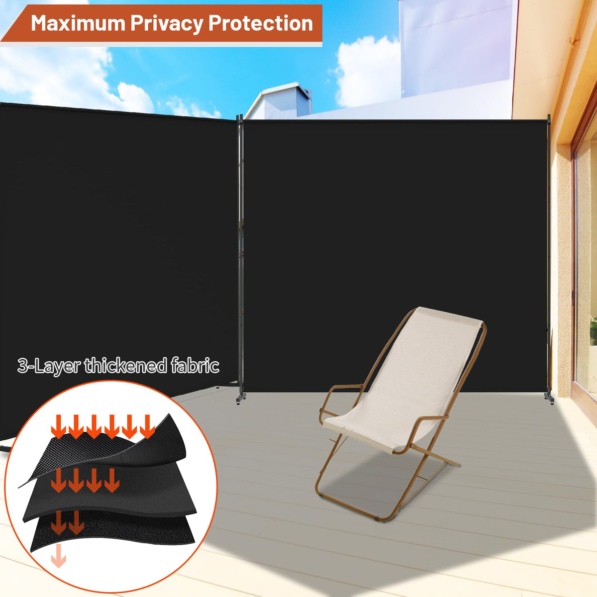 FCCRETA room divider shows a thick steel frame for durability