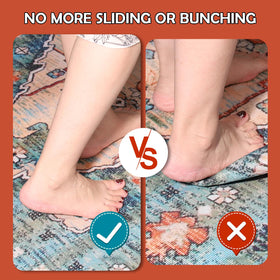 Dense felt backing supports carpet backing for lasting comfort.