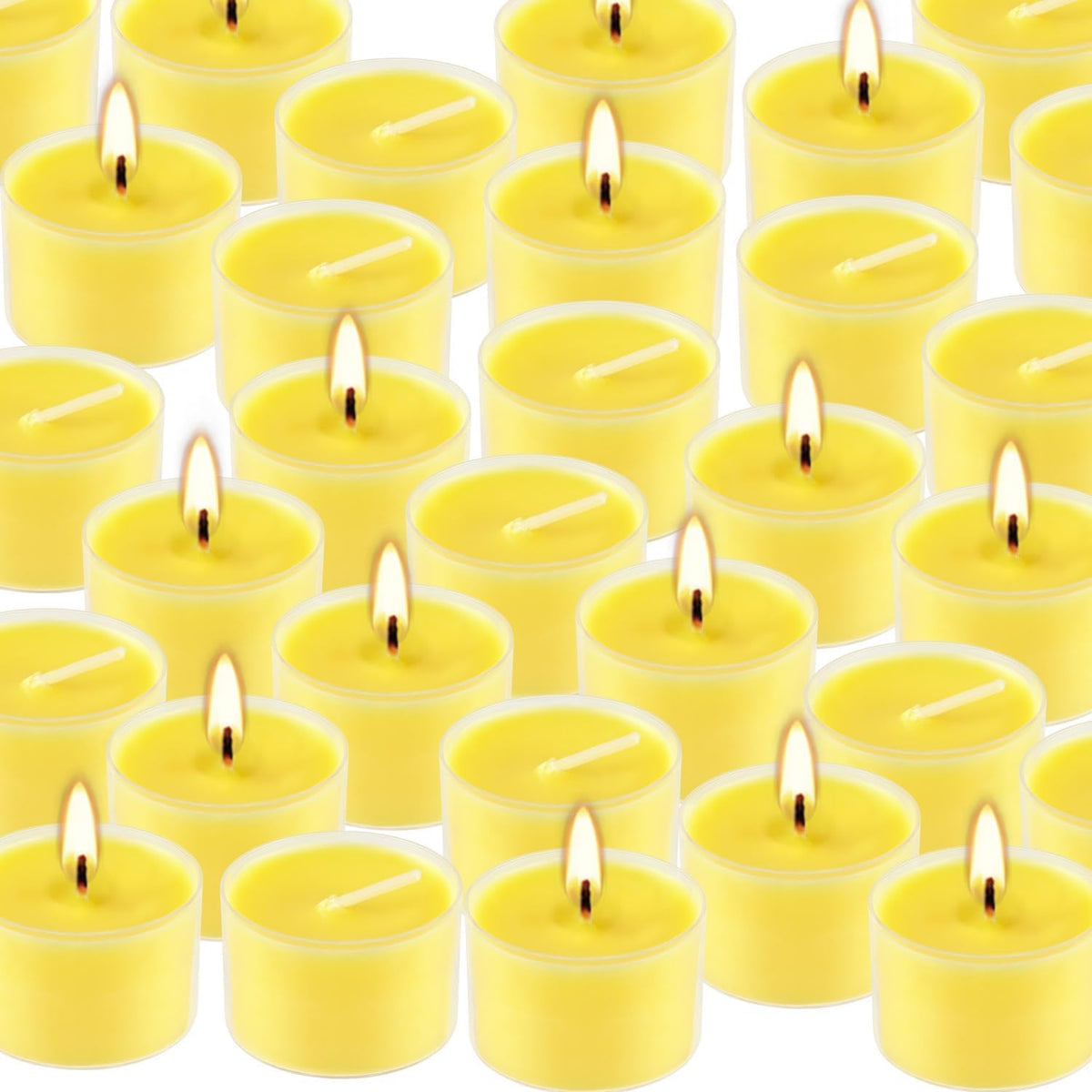 Fclayvts 8-hour tealight burns steadily outdoors for evenings