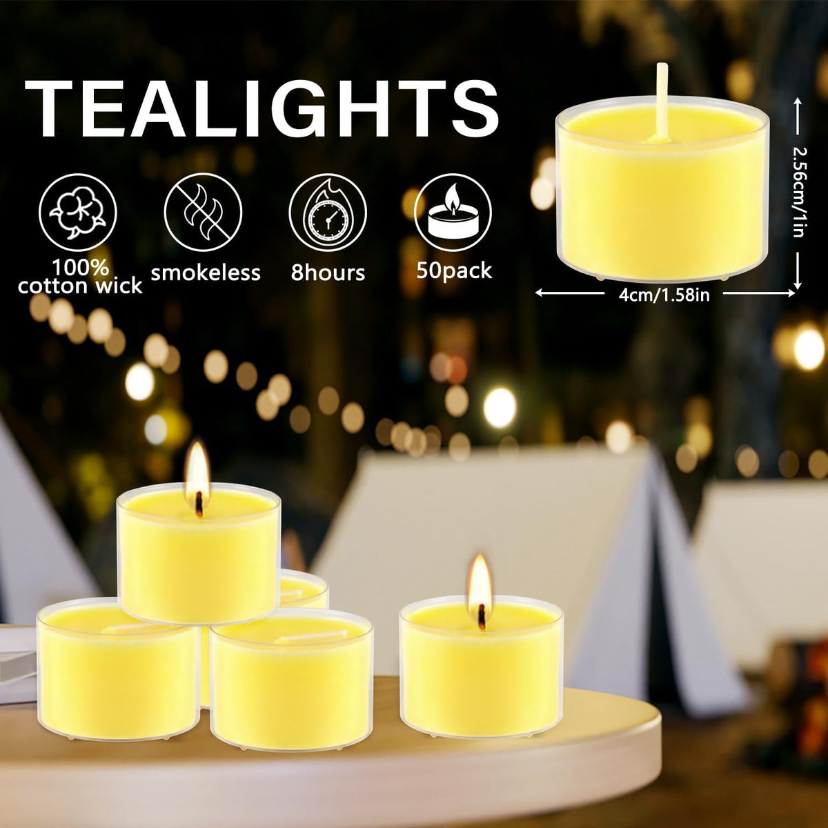 Fclayvts citronella aroma tealight enhances outdoor relaxation