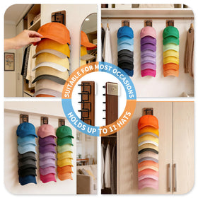 FDIDC stylish minimalist design complements any room while organizing hats.
