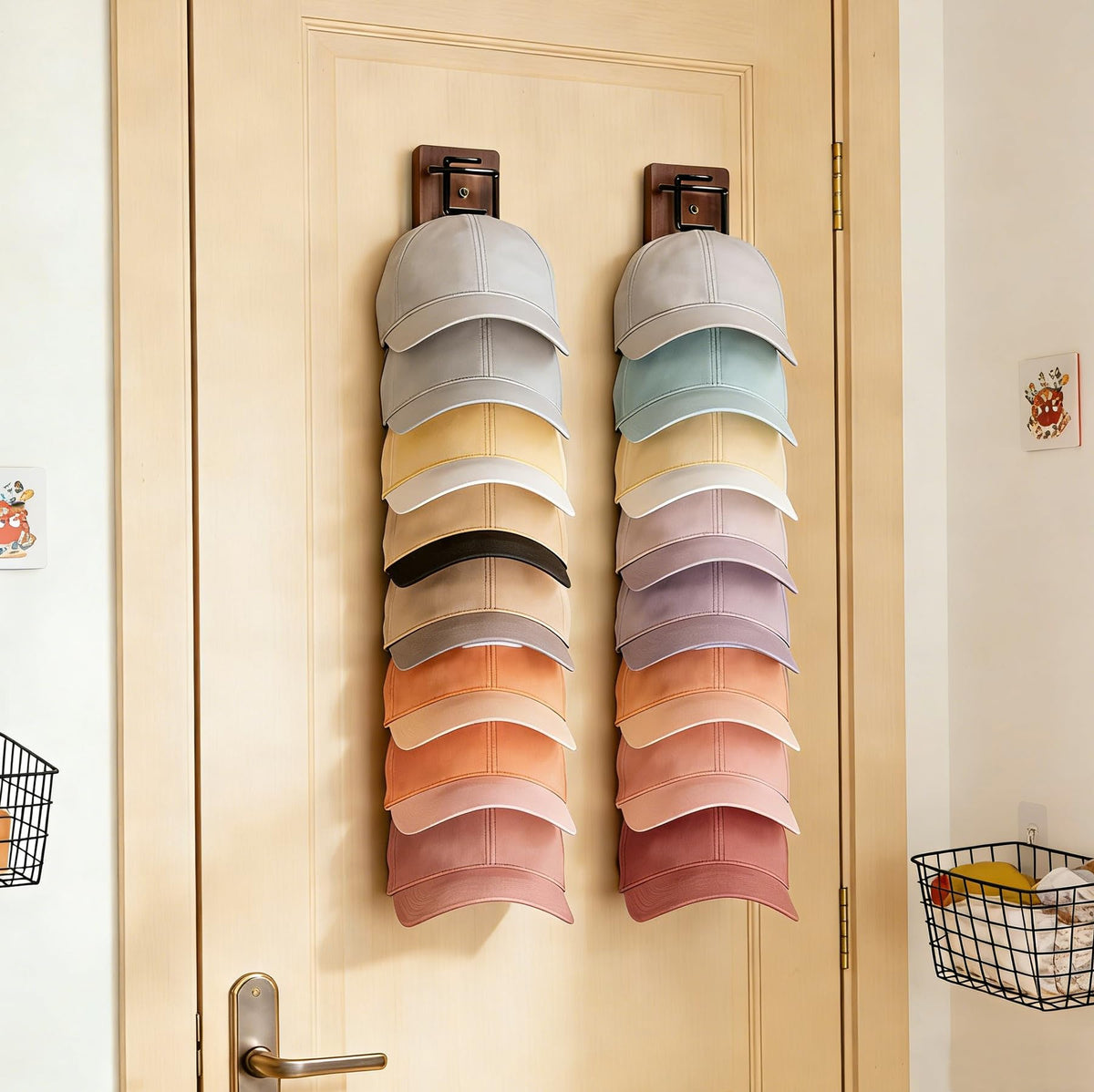 FDIDC two-pack hat storage saves space and reduces clutter in closets.