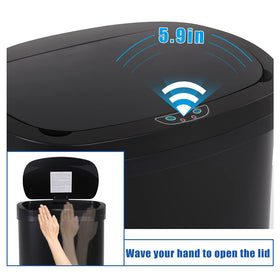 FDW 13-gallon stainless steel bin, fingerprint-resistant finish for easy maintenance.