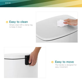 FDW 13-gallon trash can for kitchen use, large capacity reduces trips to the bin.