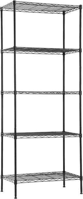 FDW 5-tier wire shelving unit with NSF certification for sturdy kitchen storage.
