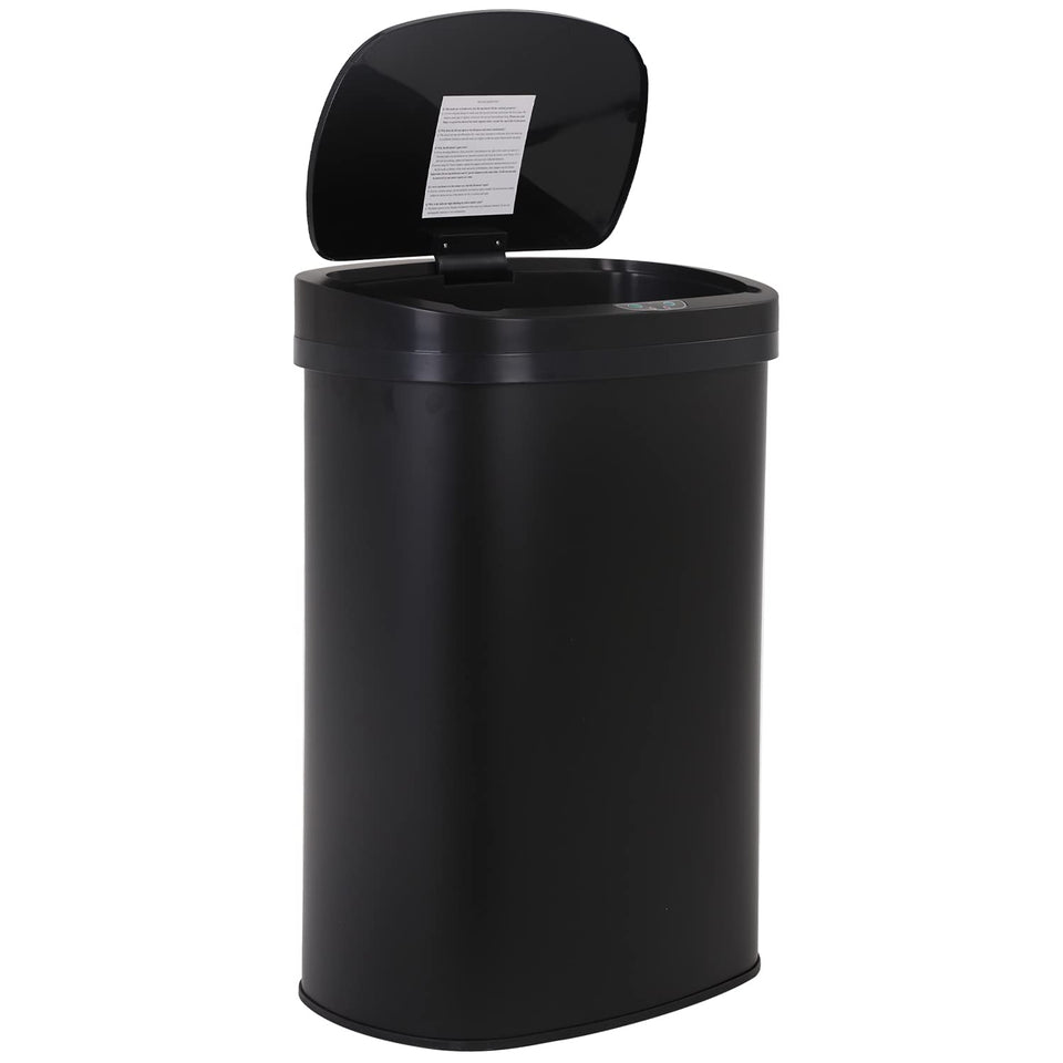 FDW automatic sensor trash can, front view, touch-free operation for clean kitchen waste disposal.