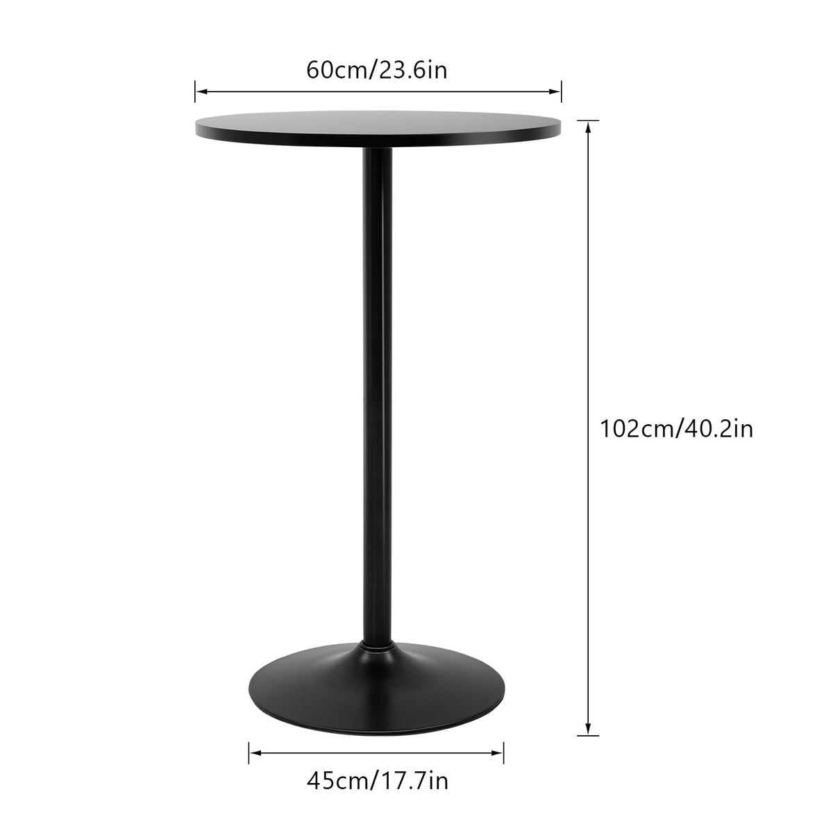 FDW 40 inch pub table easy tool-free assembly