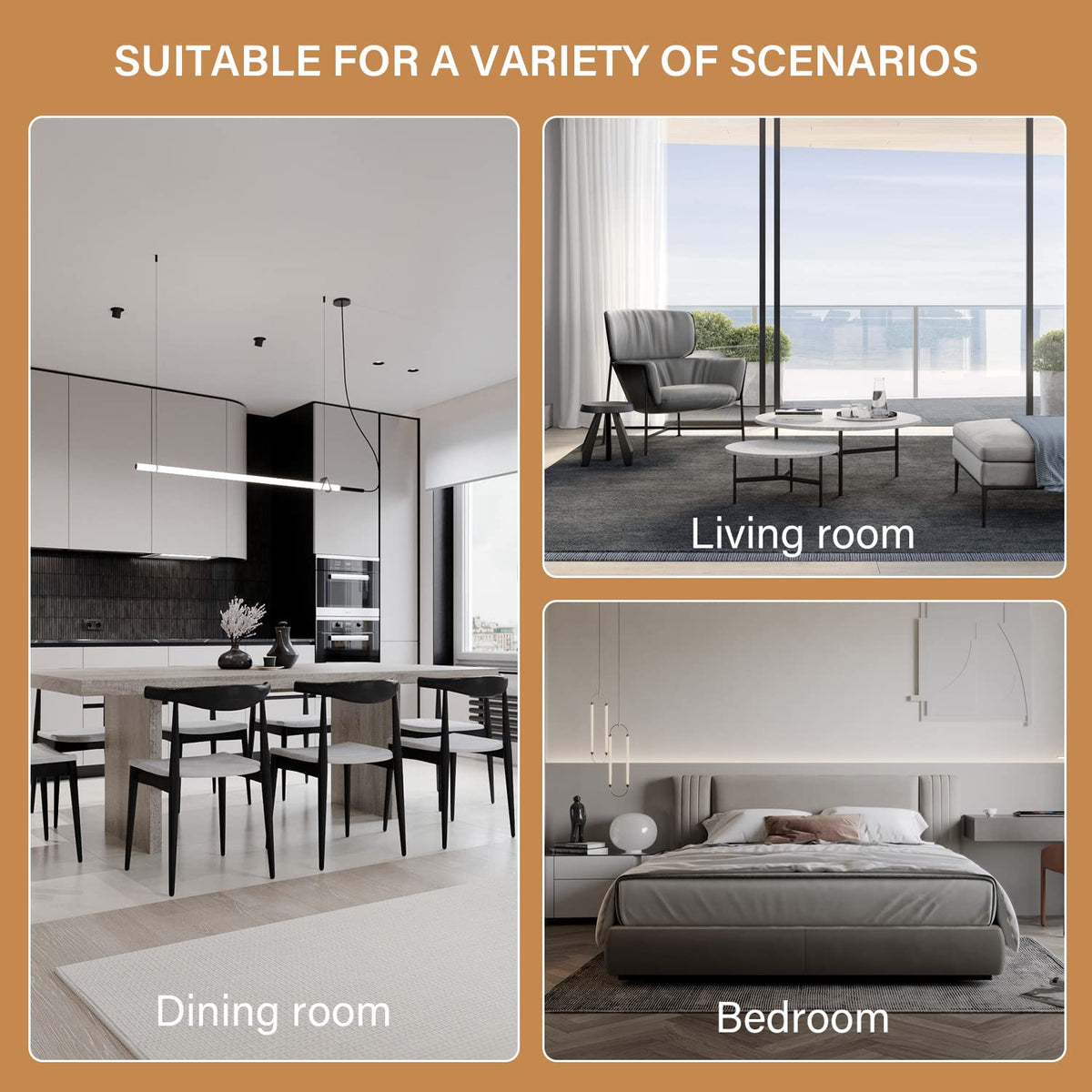 FDW environmentally friendly wood divider complements modern decor.