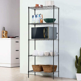 FDW heavy-duty steel wire shelving supports up to 750-lbs per shelf.