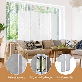 FDW portable room divider, lightweight and easy to reposition.