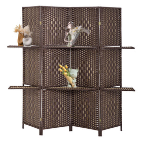 FDW Room Divider four-panel wooden screen for versatile space division.