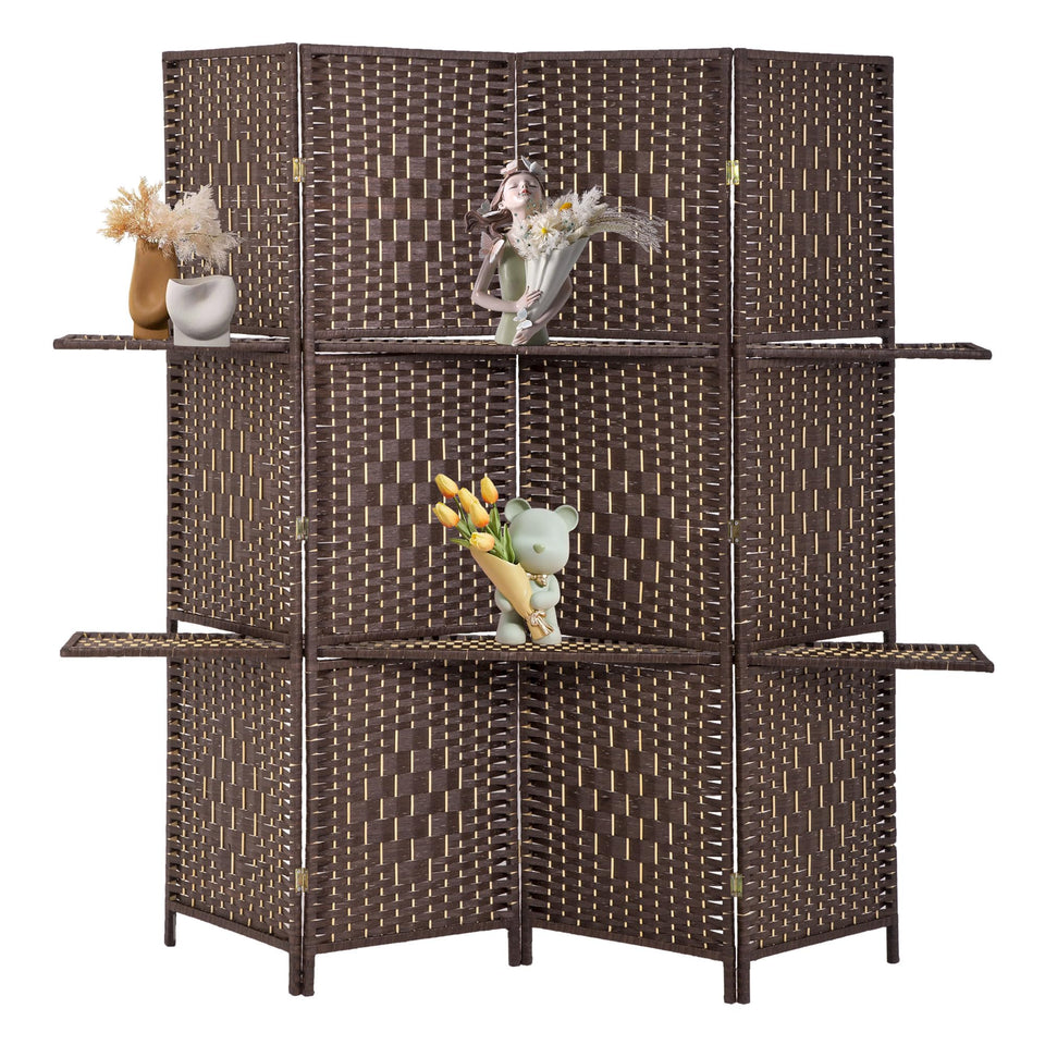 FDW Room Divider four-panel wooden screen for versatile space division.