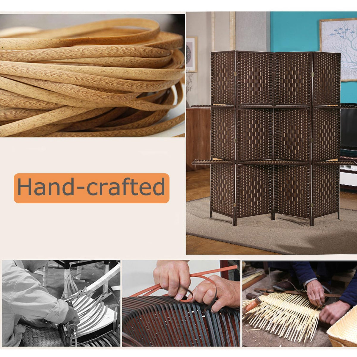 FDW Eco-friendly brown wood divider adds safe, natural charm.