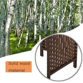 FDW Room Divider through-shelves showcase display items neatly.