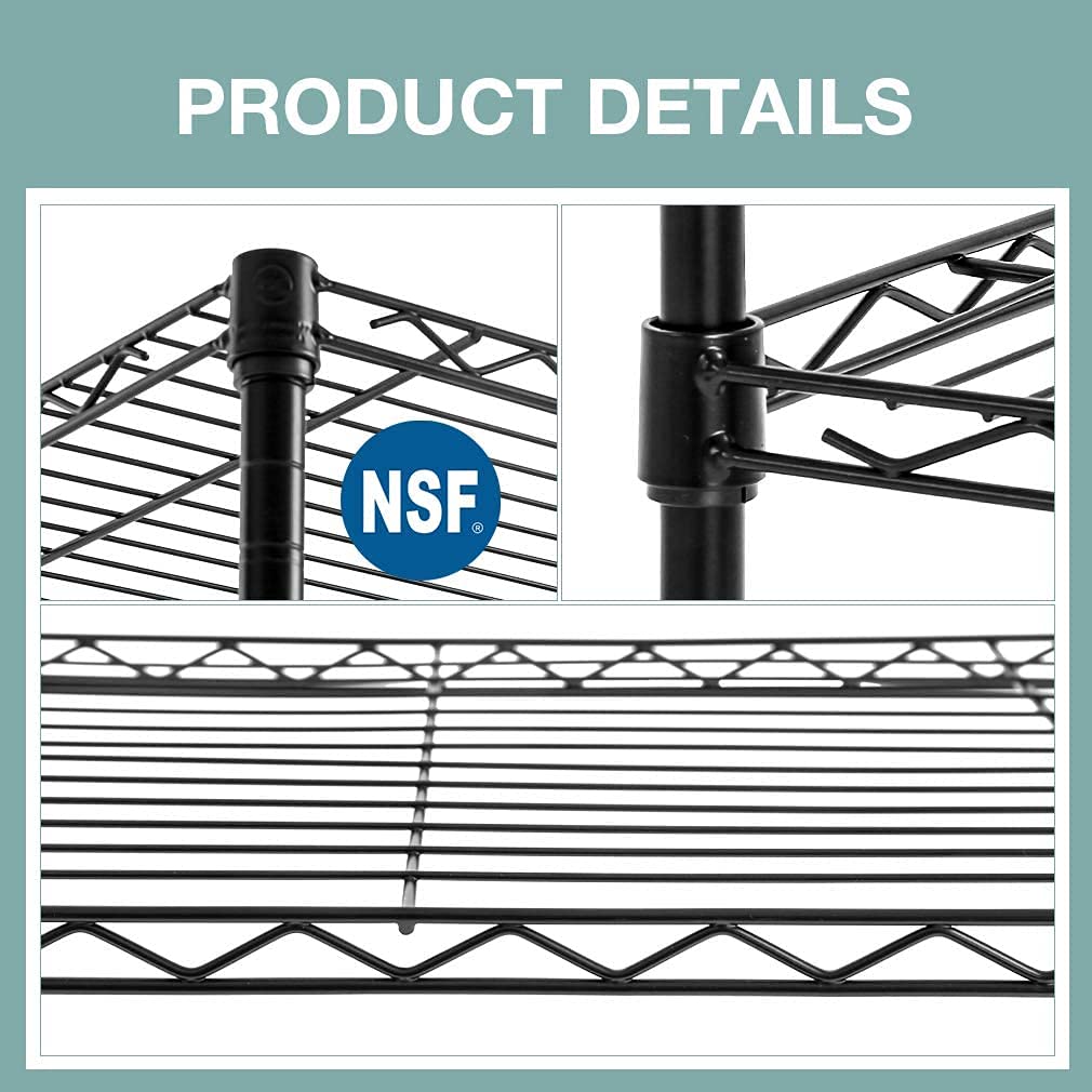 FDW spacious metal shelves optimize organization and easy access.