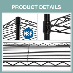 FDW spacious metal shelves optimize organization and easy access.