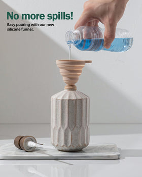 FE Fun Elements bathroom dispenser silicone funnel for spill-free refills