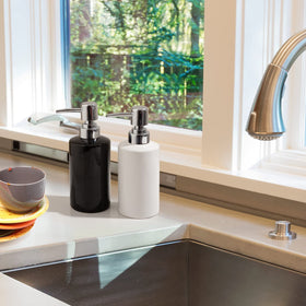 FE Fun Elements dispenser supports dish soap, lotion, sanitizer.