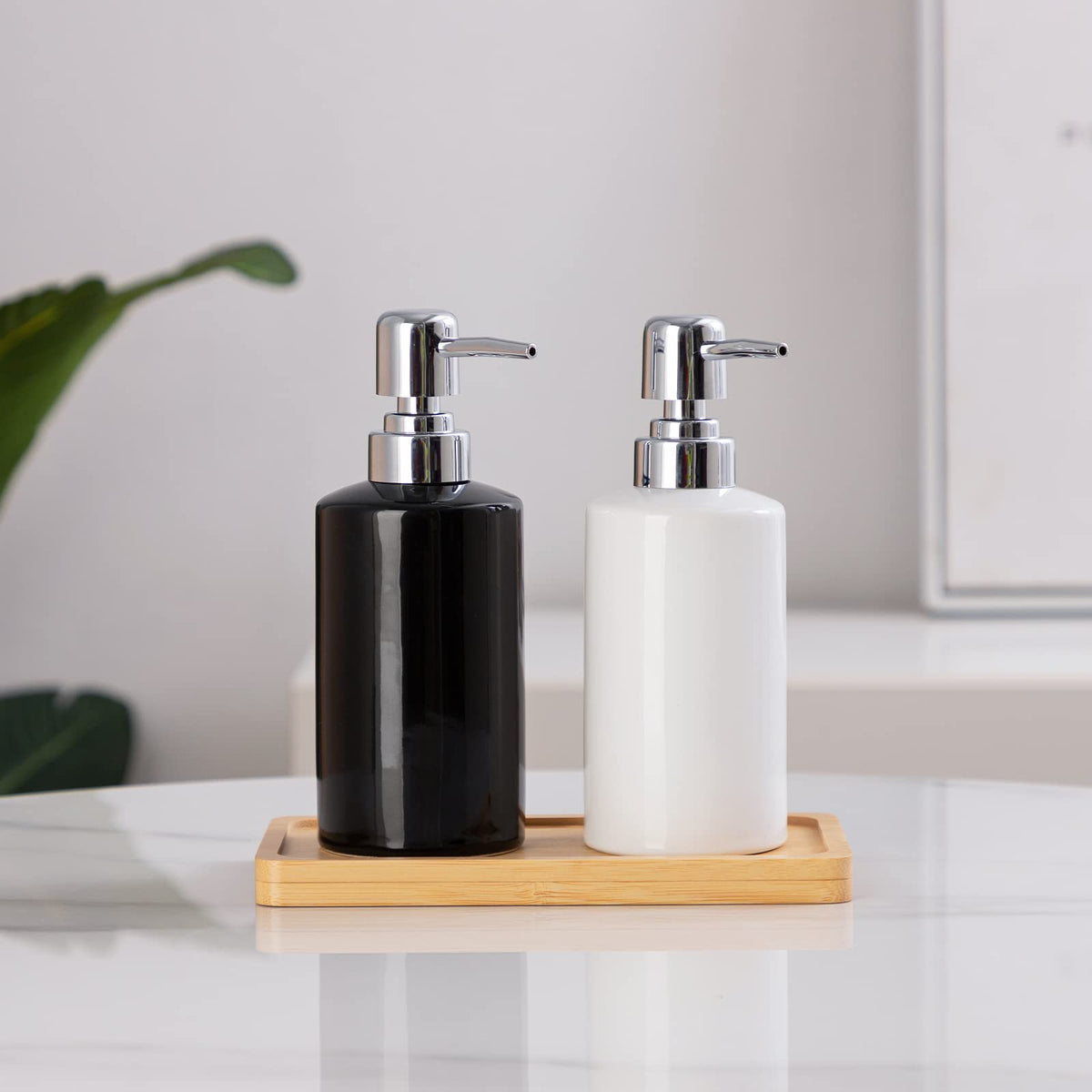 FE Fun Elements white glossy dispenser complements modern decor.