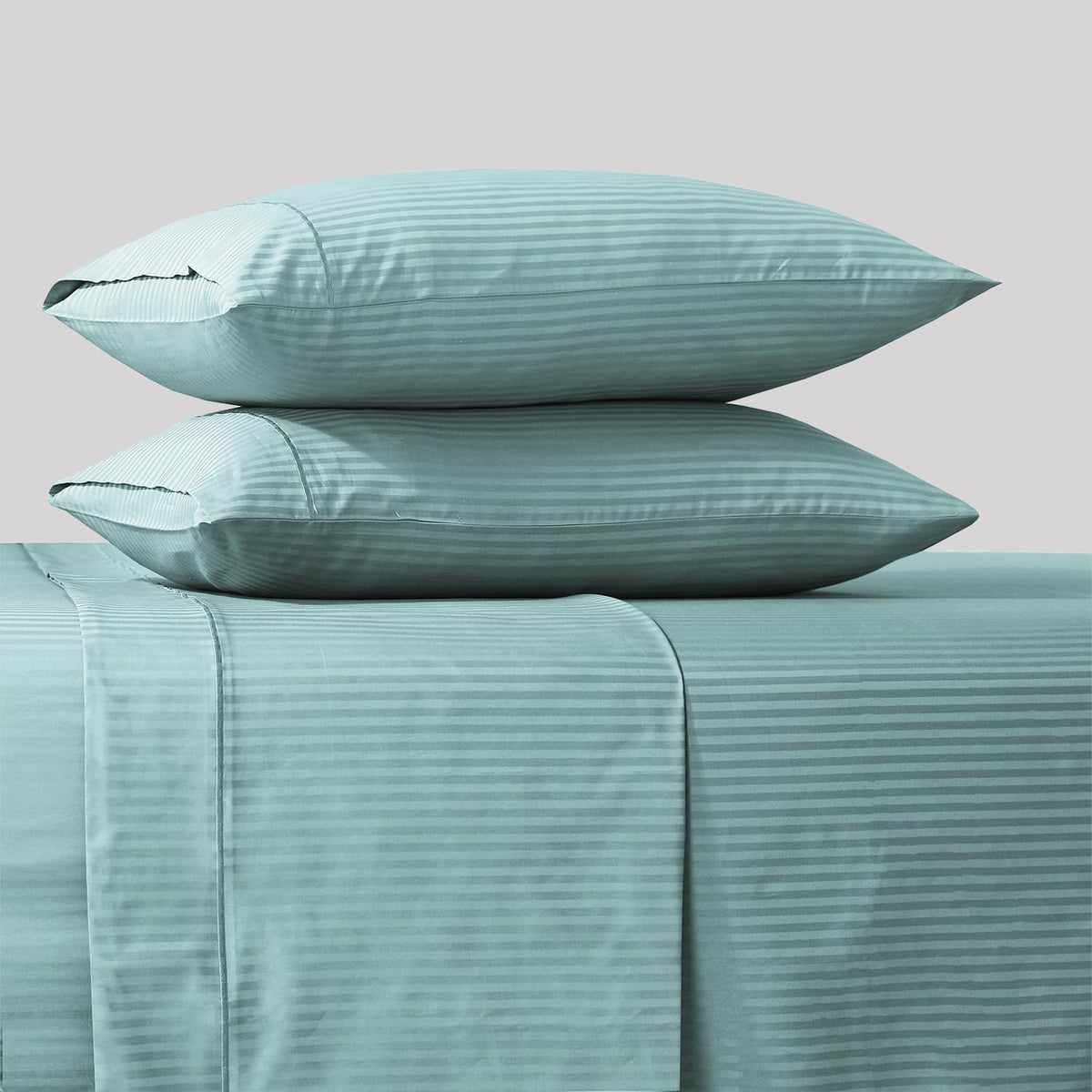 Feather & Stitch New York 500 TC cotton closeup highlighting long-staple softness and sateen shine.
