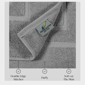 Feather & Stitch New York bath mat close-up highlighting dense loops and softness