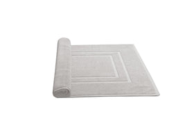 Feather & Stitch New York bath mats close-up texture, showing 1000 GSM plush softness.